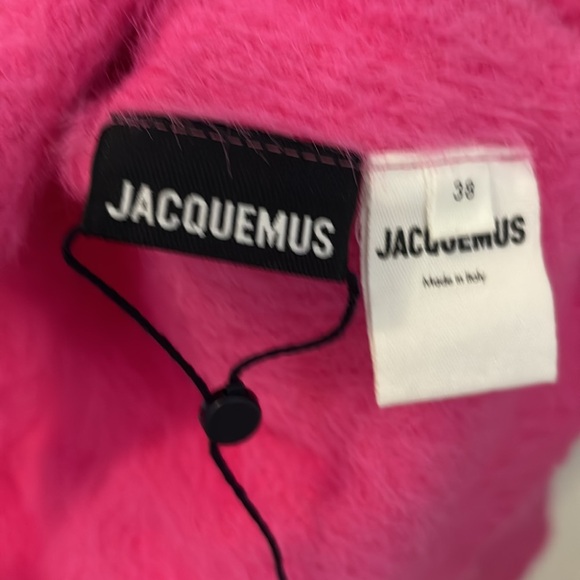 JACQUEMUS La Maille Neve cropped cardigan Pink size 36 NWOT - Picture 5 of 5